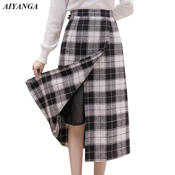skirts woolen for women 2021 autumn winter plaid skirt high waist medium long fashion england style, Black
skirts woolen for women 2021 autumn winter plaid skirt high waist medium long fashion england style, Black