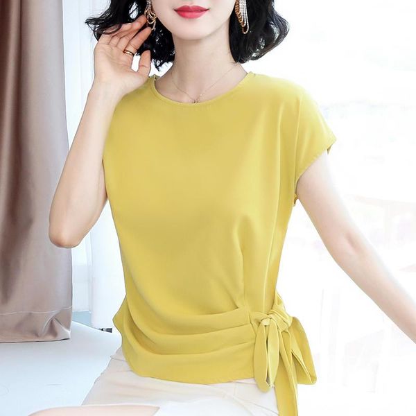 women's blouses & shirts summer chiffon shirt blouse women elegant loose short sleeve office ladies blusas mujer casual silk femme 3xl, White
women's blouses & shirts summer chiffon shirt blouse women elegant loose short sleeve office ladies blusas mujer casual silk femme 3xl, White
