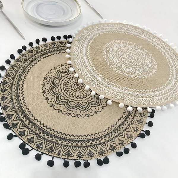 mats & pads 1pcs round embroidery table placemat nordic style non-slip heat insulation furniture decoration mat coffee cup
mats & pads 1pcs round embroidery table placemat nordic style non-slip heat insulation furniture decoration mat coffee cup