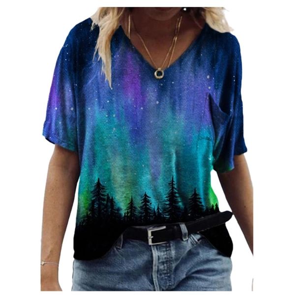 summer women short sleeve t shirt casual landscape print streetwear v-neck pockets loose tee plus size 3xl ladies tees 210522, White
summer women short sleeve t shirt casual landscape print streetwear v-neck pockets loose tee plus size 3xl ladies tees 210522, White