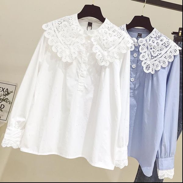 lace lapel women shirts long sleeve womens shirt fall korean loose casual blouse fashion street size white blue
lace lapel women shirts long sleeve womens shirt fall korean loose casual blouse fashion street size white blue