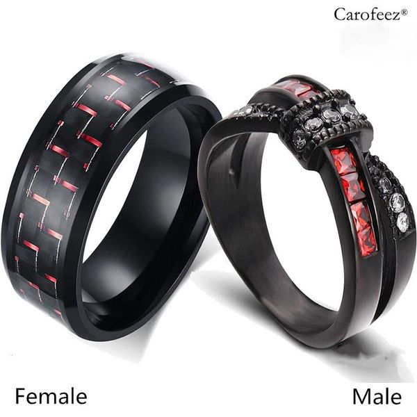 cluster rings carofeez charm couple ring red/white zircon bow women weaving stainless steel men black jewelry engagement lover gift, Golden;silver
cluster rings carofeez charm couple ring red/white zircon bow women weaving stainless steel men black jewelry engagement lover gift, Golden;silver