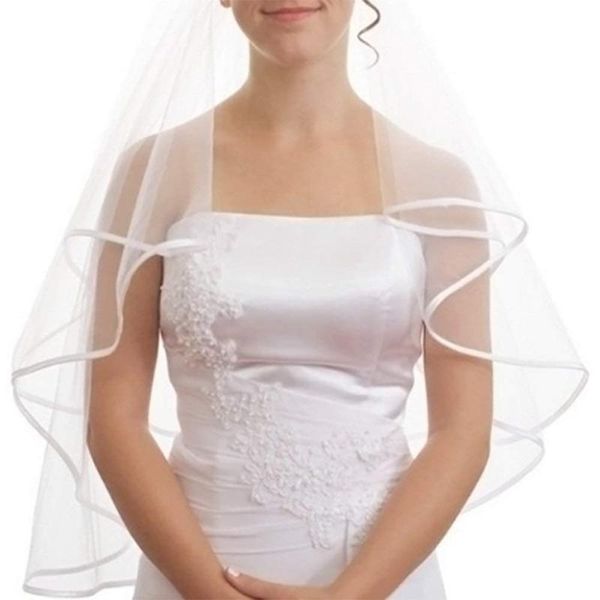 bridal veils 2021 arrival wedding accessories two layer ribbon edge white ivory veil with comb, Black
bridal veils 2021 arrival wedding accessories two layer ribbon edge white ivory veil with comb, Black