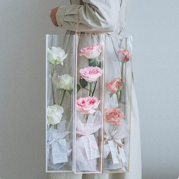 portable flower bag transparent pvc boxes rectangular arrangement box valentine's day mother's gift wrap
portable flower bag transparent pvc boxes rectangular arrangement box valentine's day mother's gift wrap