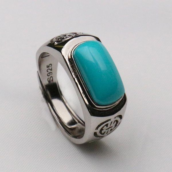 cluster rings original design ore inlaid natural turquoise silver ring face men and women jewelry accessories, Golden;silver
cluster rings original design ore inlaid natural turquoise silver ring face men and women jewelry accessories, Golden;silver
