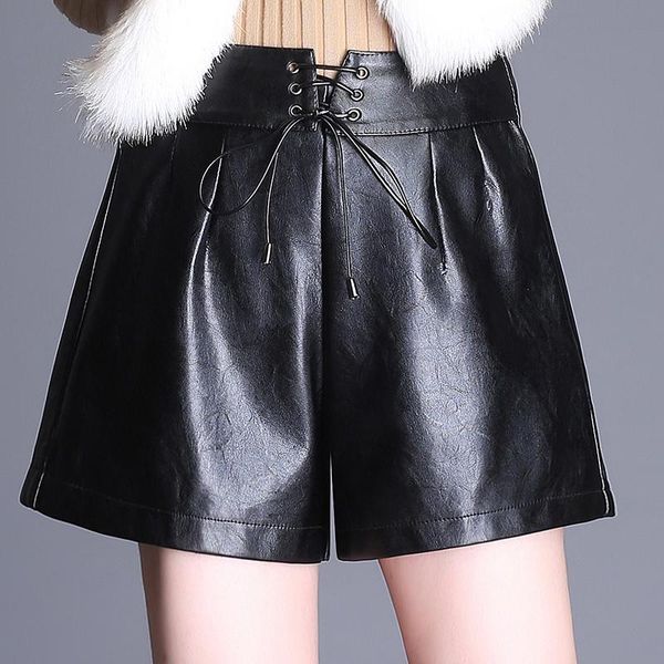 women's shorts 2021 arrival women wide leg pu faux leather spring autumn ladies black loose short pants, White;black
women's shorts 2021 arrival women wide leg pu faux leather spring autumn ladies black loose short pants, White;black