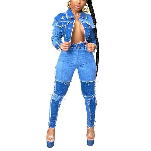 women's denim pants stretch color block fringed trim skinny jean patchwork jeans full length vaqueros mujer, Blue
women's denim pants stretch color block fringed trim skinny jean patchwork jeans full length vaqueros mujer, Blue