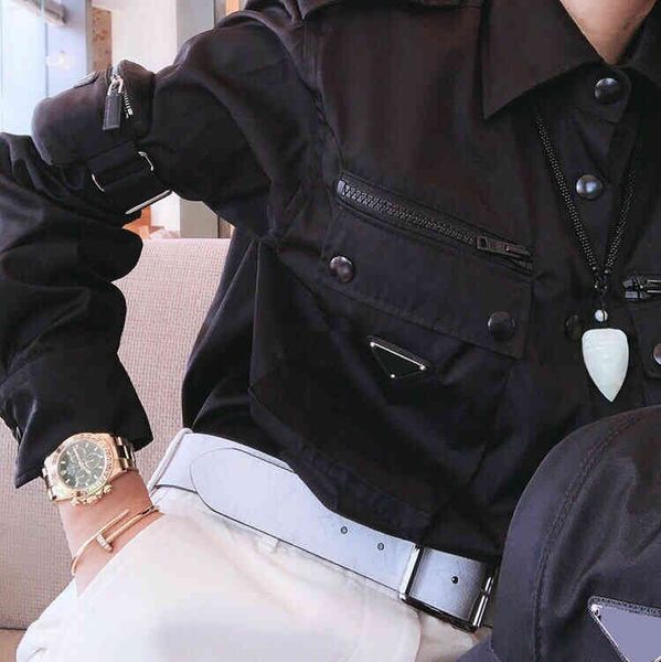 women's jackets 21ss women and men jacket blouses classic fashion luxury jackets oversized customized nylon fabric multi-pocket triangl, Black;brown
women's jackets 21ss women and men jacket blouses classic fashion luxury jackets oversized customized nylon fabric multi-pocket triangl, Black;brown