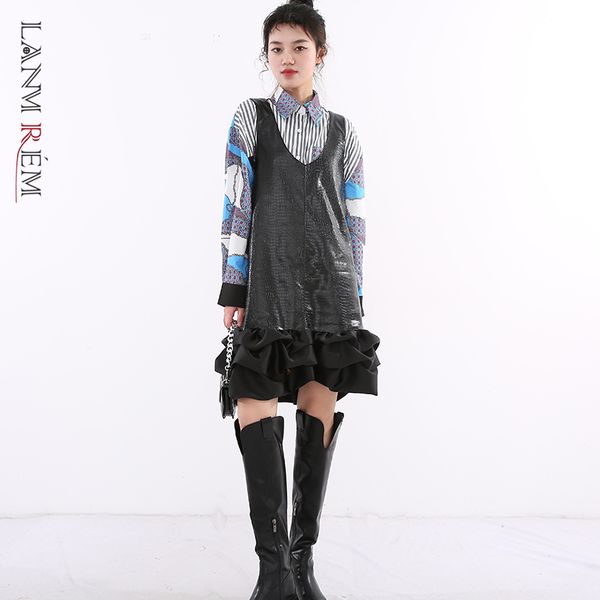 pu-leather dress for women black color sleeveless short dresses female all match streetwear fashion tide 2a316901 210507, Black;gray
pu-leather dress for women black color sleeveless short dresses female all match streetwear fashion tide 2a316901 210507, Black;gray