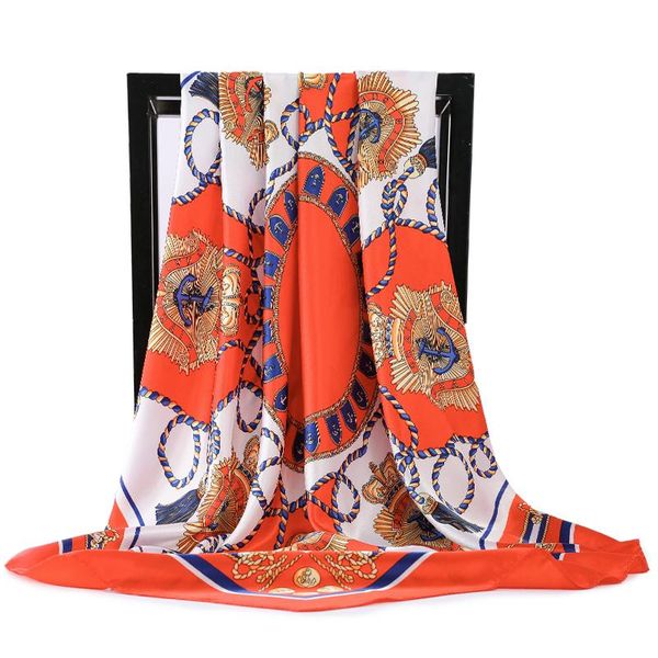 scarves summer silk scarf women fashion satin print hijab foulard female hair head for ladies square shawls, Blue;gray
scarves summer silk scarf women fashion satin print hijab foulard female hair head for ladies square shawls, Blue;gray
