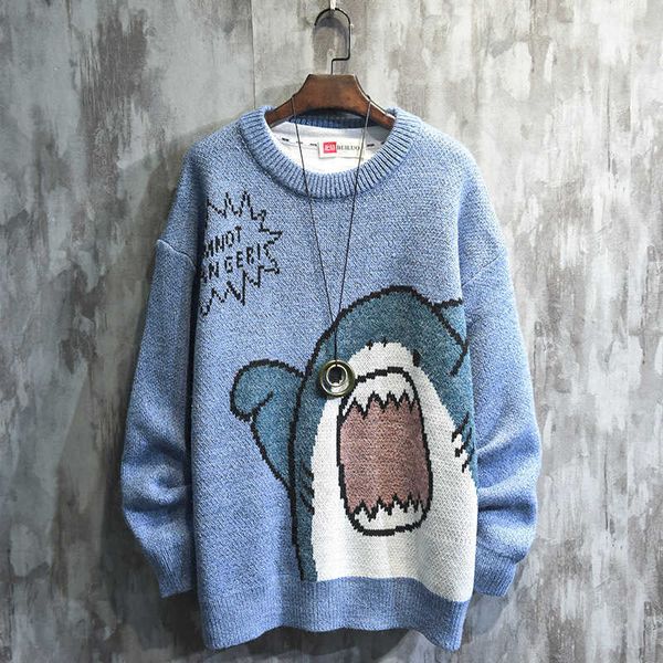 fashion sweater soft milk winter shark crew neck couple men's korean thickened, White;black
fashion sweater soft milk winter shark crew neck couple men's korean thickened, White;black