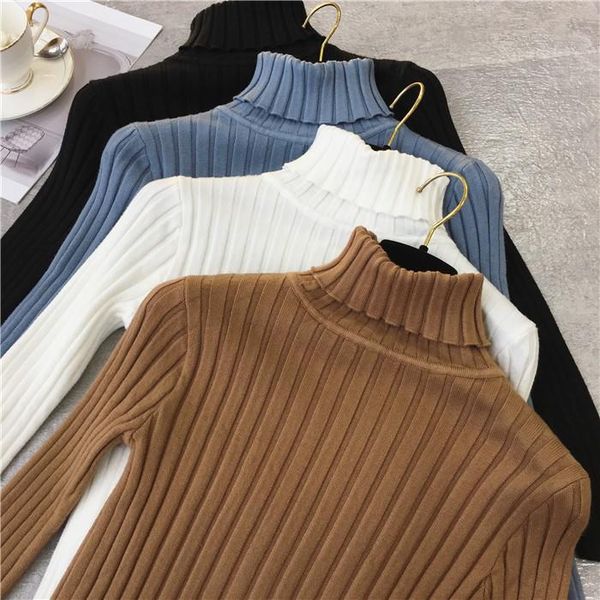 2021 autumn winter women knitted foldover turtleneck sweater casual soft rib jumper femme fashion stretchable pullover women's sweat, White;black
2021 autumn winter women knitted foldover turtleneck sweater casual soft rib jumper femme fashion stretchable pullover women's sweat, White;black