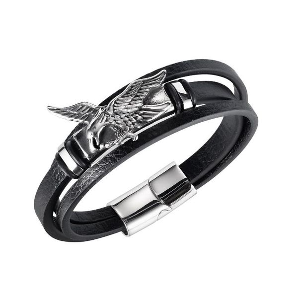 tennis jewelry men's fashion business creativity eagle stainless steel leather bracelet for boyfriend, Golden;silver
tennis jewelry men's fashion business creativity eagle stainless steel leather bracelet for boyfriend, Golden;silver