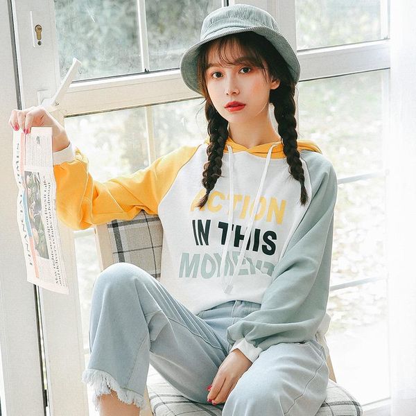 women's hoodies & sweatshirts 2021 hoody tunic japan harajuku ulzzang macaron hit color female korean kawaii thick loose cute for women, Black 
women's hoodies & sweatshirts 2021 hoody tunic japan harajuku ulzzang macaron hit color female korean kawaii thick loose cute for women, Black