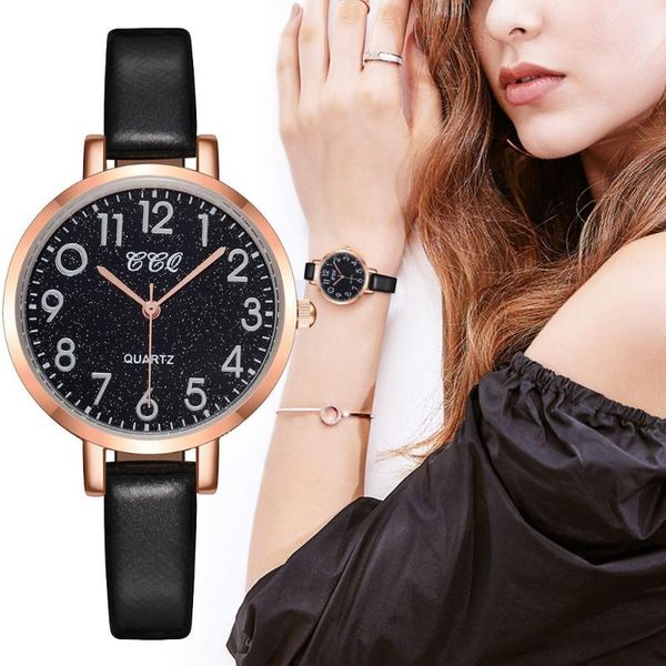 wristwatches ccq simple female saat leather bracelet women watches round digital dial quartz dress clock relogio feminino xb40, Slivery;brown
wristwatches ccq simple female saat leather bracelet women watches round digital dial quartz dress clock relogio feminino xb40, Slivery;brown