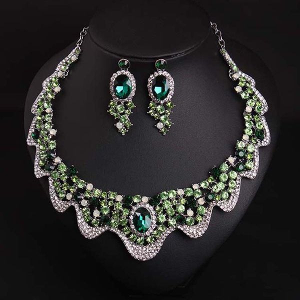 jewelry set green crystal diamond short collarbone necklace earring set dress dinner party bride jewelry, Slivery;golden
jewelry set green crystal diamond short collarbone necklace earring set dress dinner party bride jewelry, Slivery;golden