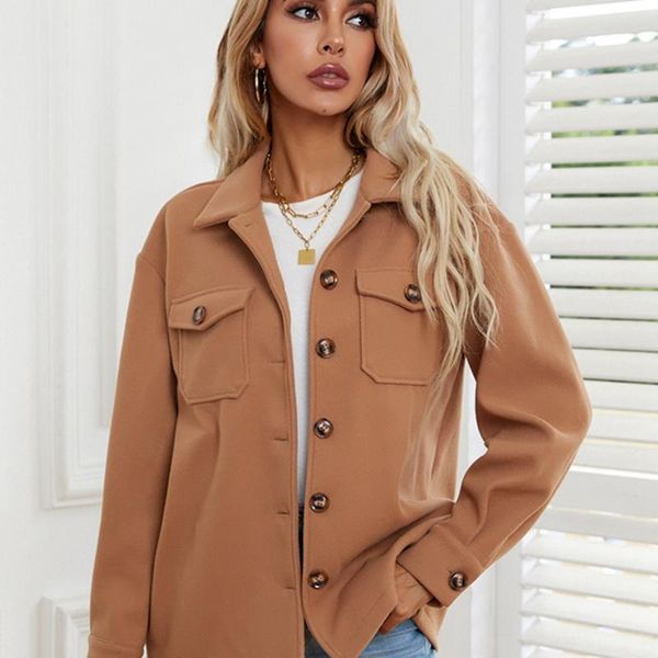 women's jackets long-sleeved button coat solid color/plaid printing lapel collar 2021 spring and autumn casual fashion simple, Black;brown
women's jackets long-sleeved button coat solid color/plaid printing lapel collar 2021 spring and autumn casual fashion simple, Black;brown