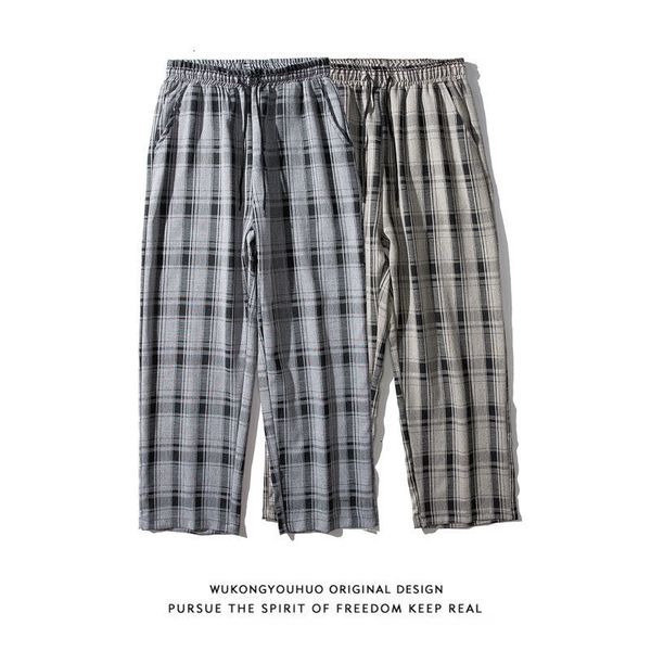 pant spring summer cotton plaid men's fashion retro casual men streetwear korean straight wide leg pants mens trousers, Black
pant spring summer cotton plaid men's fashion retro casual men streetwear korean straight wide leg pants mens trousers, Black