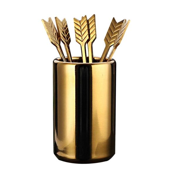 set stainless steel fruit picks creative shape cupcake ers diy dessert decor (golden cylinder + 5pcs gold forks
set stainless steel fruit picks creative shape cupcake ers diy dessert decor (golden cylinder + 5pcs gold forks