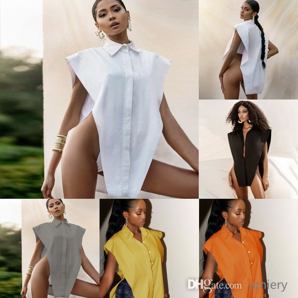 design sense solid color vest lapel women blouses turn down collar fashion temperament shoulder loose shirt vest, White
design sense solid color vest lapel women blouses turn down collar fashion temperament shoulder loose shirt vest, White