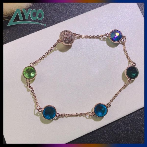 link, chain swa fashion jewelry charming sweet simple rainbow tone crystal bracelet purple blue invisible magnetic clasp, Black
link, chain swa fashion jewelry charming sweet simple rainbow tone crystal bracelet purple blue invisible magnetic clasp, Black