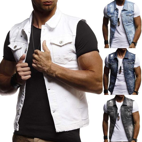 men's jackets 2021 spring and autumn classic washed denim vest casual fashion lapel sleeveless jacket in solid color, Black;brown
men's jackets 2021 spring and autumn classic washed denim vest casual fashion lapel sleeveless jacket in solid color, Black;brown