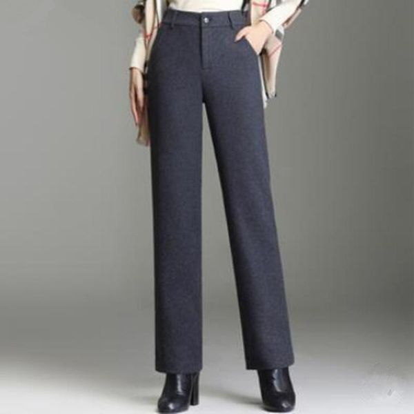 women's pants & capris woolen women mid waist slim straight trousers female autumn winter solid office ol pant s793, Black;white
women's pants & capris woolen women mid waist slim straight trousers female autumn winter solid office ol pant s793, Black;white