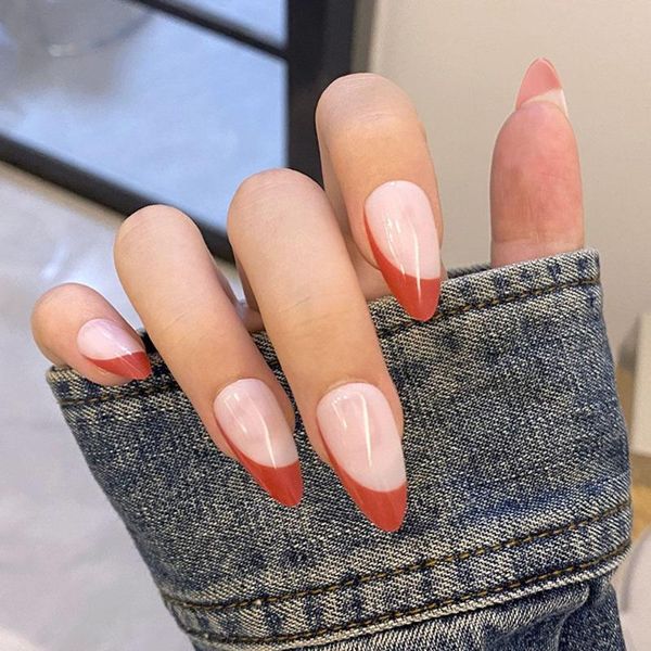 false nails 24pcs detachable french almond artificial wearable fake full cover press on nail tip manicure decor, Red;gold
false nails 24pcs detachable french almond artificial wearable fake full cover press on nail tip manicure decor, Red;gold