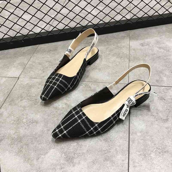 2021 summer new lattice baotou sandals women bow pointed shoes students' versatile flat sole shoes, Black
2021 summer new lattice baotou sandals women bow pointed shoes students' versatile flat sole shoes, Black