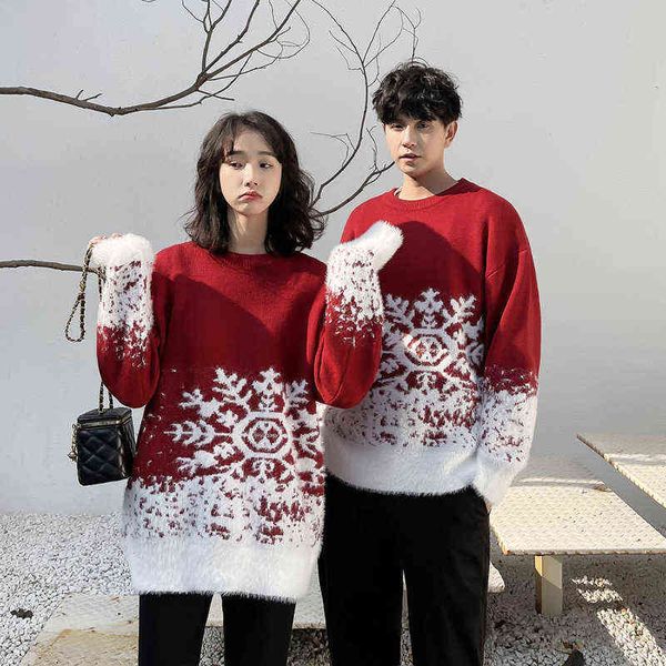 couple boyfriends women's sweaters 2021 couples snow pullover ugly christmas sweater o-neck clothes women new year female red y1118, White;black
couple boyfriends women's sweaters 2021 couples snow pullover ugly christmas sweater o-neck clothes women new year female red y1118, White;black