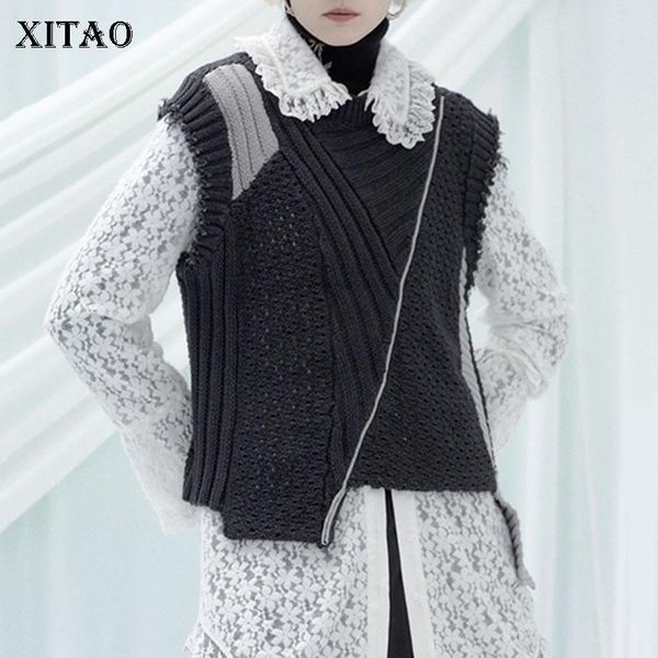 women's vests xitao patchwork irregular solid vest women 2021 winter casual fashion style temperament all match clothes zy2756, Black;white
women's vests xitao patchwork irregular solid vest women 2021 winter casual fashion style temperament all match clothes zy2756, Black;white