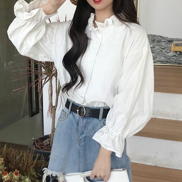 design ruffle white shirt oversize puff sleeve women korean fashion collared shirt elegant clothing loose blouse femme casual xs
design ruffle white shirt oversize puff sleeve women korean fashion collared shirt elegant clothing loose blouse femme casual xs