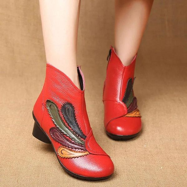 boots autumn and winter leather plus cashmere mother short women's cowhide mid-heel shoes ethnic, Black
boots autumn and winter leather plus cashmere mother short women's cowhide mid-heel shoes ethnic, Black