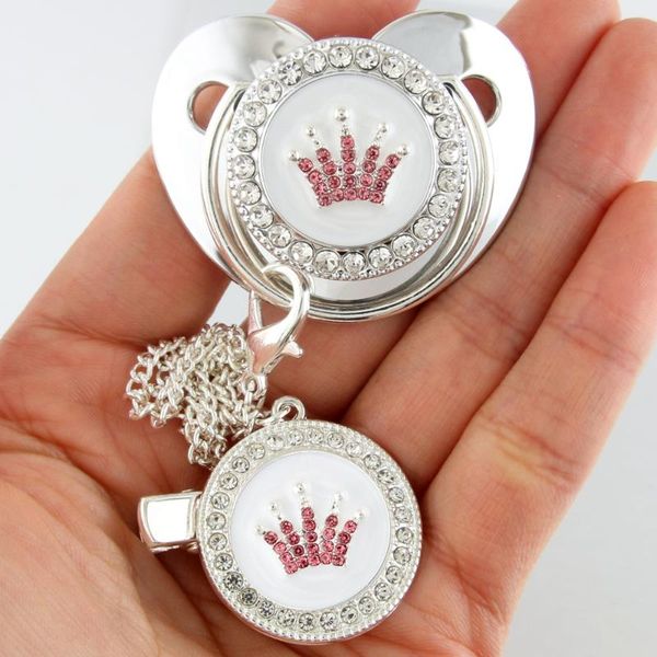 pacifiers# bling pink princess crown rhinestones baby pacifier lollipop elegant infant heart dummy cocka chupeta shower gift
pacifiers# bling pink princess crown rhinestones baby pacifier lollipop elegant infant heart dummy cocka chupeta shower gift