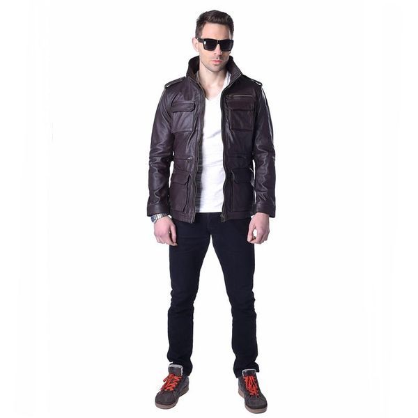 men's leather & faux factory m65 genuine jacket men real cow skin black wine red brown military bomber motorcycle male coat 143
men's leather & faux factory m65 genuine jacket men real cow skin black wine red brown military bomber motorcycle male coat 143