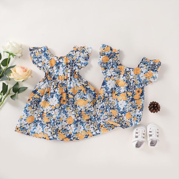 newborn baby girls floral girl dress romper jumpsuit ruffles sleeve print summer casual clothes outfits, Red;yellow
newborn baby girls floral girl dress romper jumpsuit ruffles sleeve print summer casual clothes outfits, Red;yellow