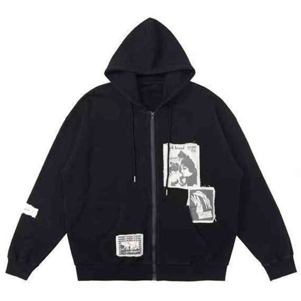 women's jackets zipper hoodie jacket loose retro casual stitching korean coats women woman goth clothing j9n5, Black;brown
women's jackets zipper hoodie jacket loose retro casual stitching korean coats women woman goth clothing j9n5, Black;brown