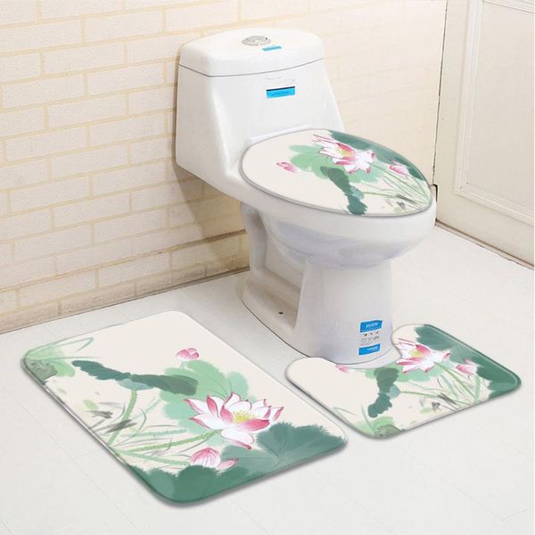 bath mats 3pcs/set bathroom mat chinese style landscape painting flowers bird pink lotus pond scenery bathtub toilet carpet non-slip rug
bath mats 3pcs/set bathroom mat chinese style landscape painting flowers bird pink lotus pond scenery bathtub toilet carpet non-slip rug