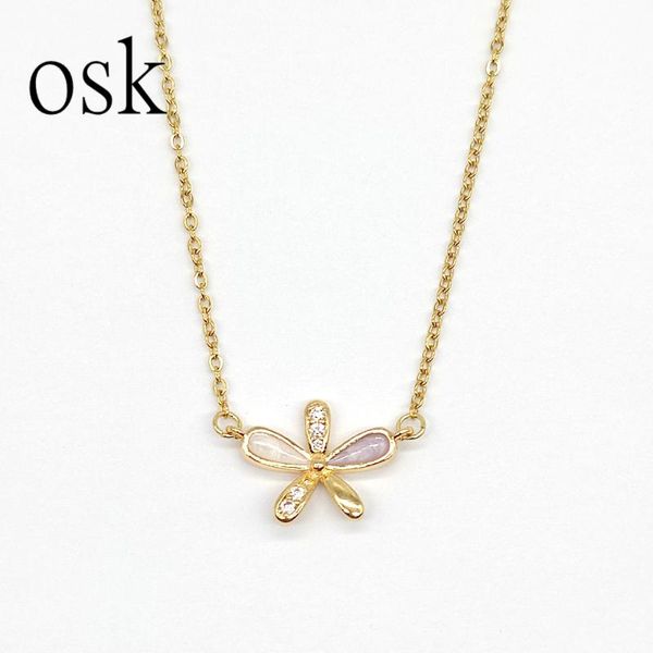 pendant necklaces osk fashion for women's jewelry five-leaf clover flower elegant and beautiful golden, Silver
pendant necklaces osk fashion for women's jewelry five-leaf clover flower elegant and beautiful golden, Silver