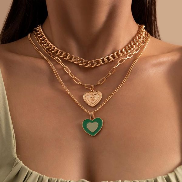 chains ingesight.z sweet double love heart pendant necklaces multi layered chunky thick chain choker set for women jewelry, Silver
chains ingesight.z sweet double love heart pendant necklaces multi layered chunky thick chain choker set for women jewelry, Silver