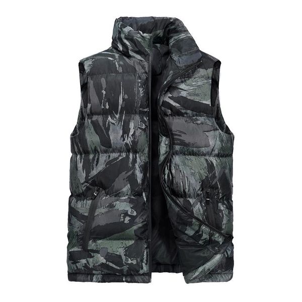 men's vests korean fashion large waistcoat camouflage vest autumn and winter coat down cotton leisure sleeveless jacket men, Black;white
men's vests korean fashion large waistcoat camouflage vest autumn and winter coat down cotton leisure sleeveless jacket men, Black;white