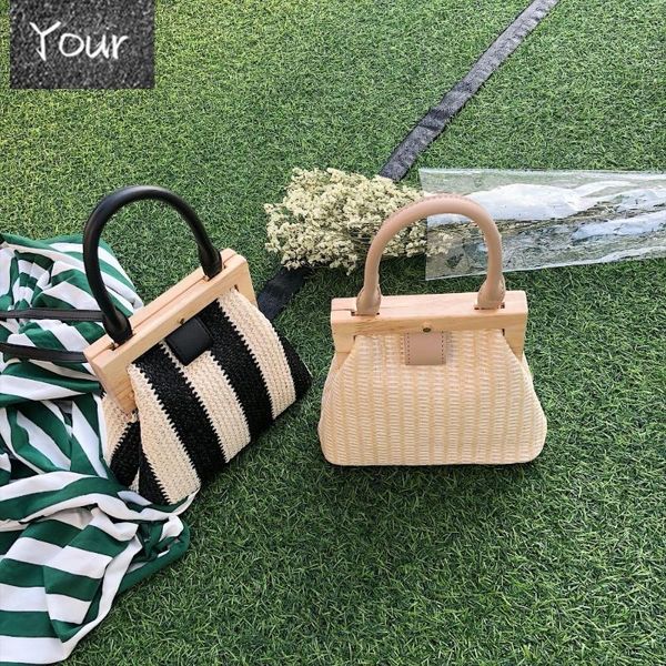 evening bags vintage woven straw bag wooden handle clip women handbags rattan shoulder messenger purse bohemian lady summer beach sac 
evening bags vintage woven straw bag wooden handle clip women handbags rattan shoulder messenger purse bohemian lady summer beach sac