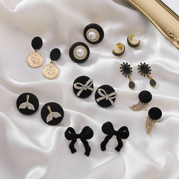 winter autumn and fashion earrings female s925 silver needle bow fishtail black, Golden
winter autumn and fashion earrings female s925 silver needle bow fishtail black, Golden