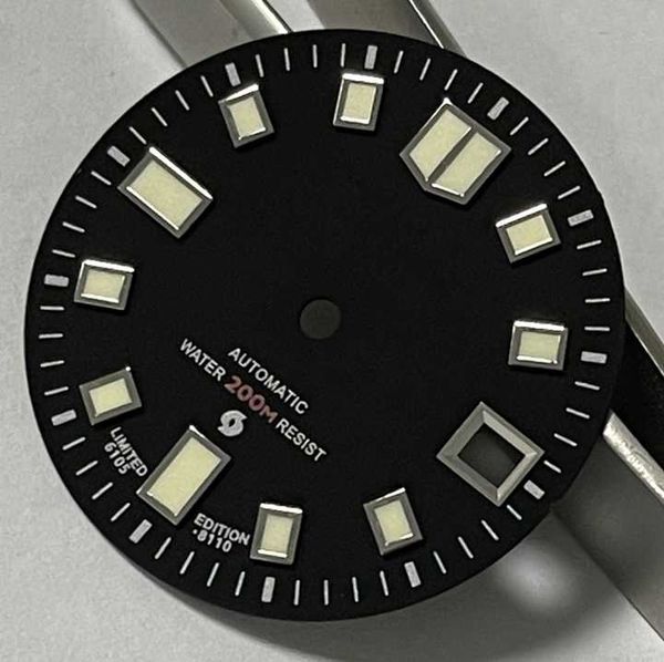 repair tools & kits 6105 c3 strong green luminous watch dial for nh35a movement with s logo at 4.2