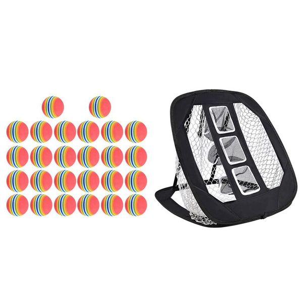 golf balls 26pcs eva training rainbow & 1set detachable foldable chipping practice net
golf balls 26pcs eva training rainbow & 1set detachable foldable chipping practice net