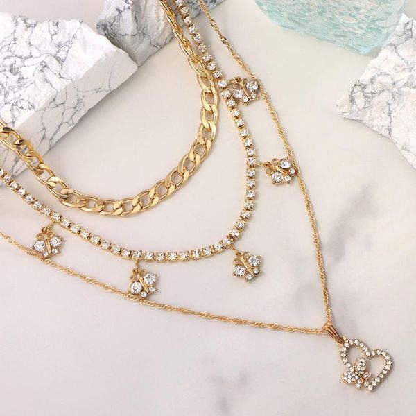 chains flatfoosie boho multilayer butterfly heart crystal chain necklace for women golden metal link pendant jewelry, Silver
chains flatfoosie boho multilayer butterfly heart crystal chain necklace for women golden metal link pendant jewelry, Silver