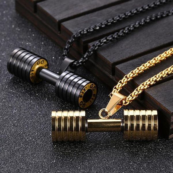 chains stainless steel accessories wholesale men's fitness barbell necklace stylish titanium dumbbell pendant, Silver
chains stainless steel accessories wholesale men's fitness barbell necklace stylish titanium dumbbell pendant, Silver