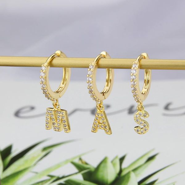 hoop & huggie sunsll 1pair a-z letter earrings zirconia gold alphabet drop for women 2021 fashion trend simple pendientes gift, Golden;silver
hoop & huggie sunsll 1pair a-z letter earrings zirconia gold alphabet drop for women 2021 fashion trend simple pendientes gift, Golden;silver