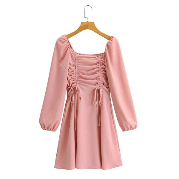 fashion women drawstring decoration pink mini dress female lantern sleeve clothes casual lady loose vestido d7179 210430, Black;gray
fashion women drawstring decoration pink mini dress female lantern sleeve clothes casual lady loose vestido d7179 210430, Black;gray