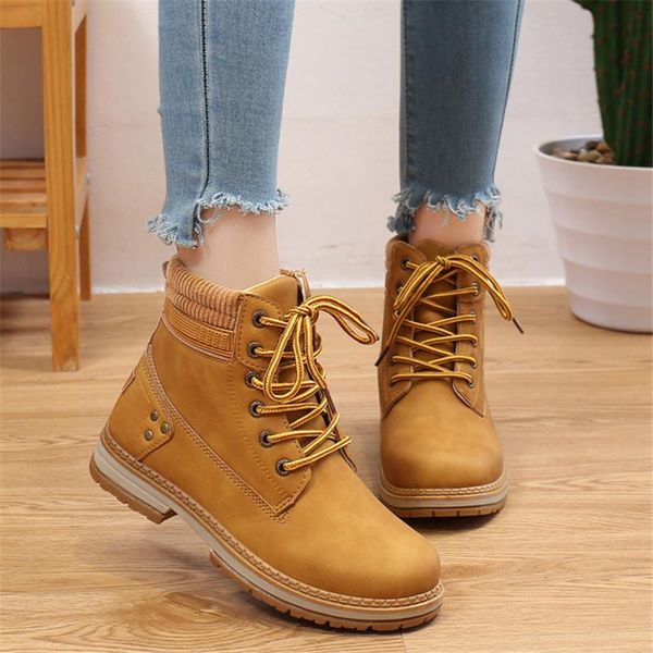 boots autumn and winter plus cotton women's casual size tooling fashion lace-up non-slip shoes, Black
boots autumn and winter plus cotton women's casual size tooling fashion lace-up non-slip shoes, Black